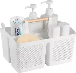 Portable Shower Caddy Basket Plastic Cleaning Caddy Organizer Storage Tote with - Picture 1 of 7