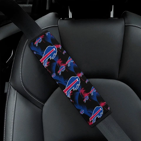2pcs Buffalo Bills Car Seat Belt Pad Hawaii Print The Shoulder Pad Cover Cover