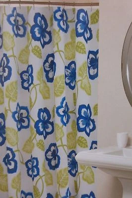 Coastal Collection Floral Fabric Shower Curtain 72" x 72" NIP - Image 1 of 4