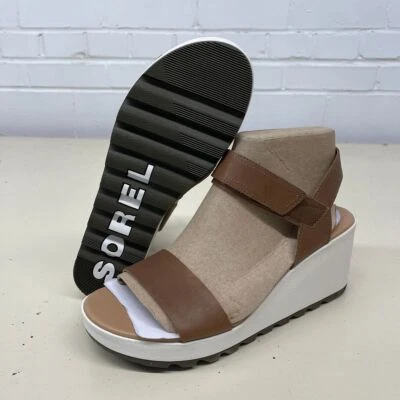 Sandalia de cuña SOREL Cameron para mujer talla US 11 terciopelo tostado Foto 1 de 4