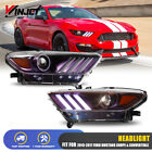 LED DRL Headlights For 2015 2016 2017 Ford Mustang HID Xenon Colorful Left+Right