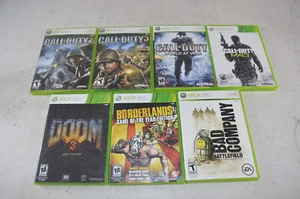 Lotto giochi sparatutto XBOX 360 Call of Duty 2 3 MW3 WaW Doom 3 BFG Borderlands GOTY - Foto 1 di 4
