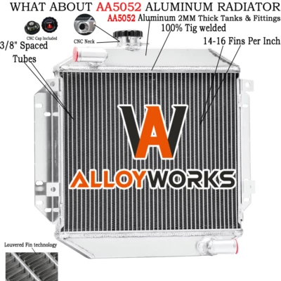 2 ROW ALUMINUM RADIATOR FOR FORD CORTINA MK3 MK4 MK5 1970-1982 1971 1972 1973 - image 1 of 4