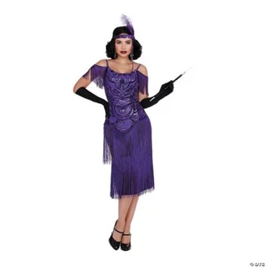Roaring 20's Gatsby Purple Flapper Miss Ritz Costume Size Small - Picture 1 of 1