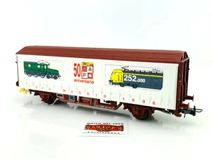 MA19. ELECTROTREN H0 - VAGÓN CERRADO CON TOLDO "50 ANIV. A.A.F.MADRID" - Imagen 1 de 4