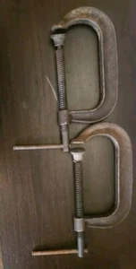 2- Vintage Williams No. CC-406 6" C-Clamp and 4" throat - Picture 1 of 9
