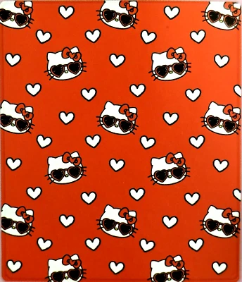 Hello Kitty Cuore Rosso e Bianco Poliestere Morbido Peluche Coperta Jete Coperta - Immagine 1 di 4