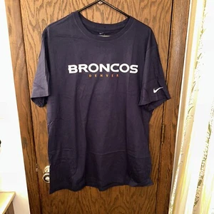 Herren Denver Broncos Marine Team Wortmarke T-Shirt. Größe: XL - Bild 1 von 3