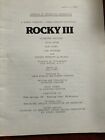 Rocky III film production notes/press pack 1983