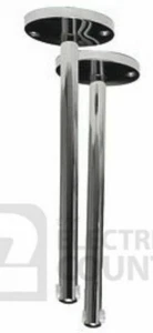 SLV 186342 (1 Pair) Chrome 16cm Long Deflectors for Wire Track System - Picture 1 of 4