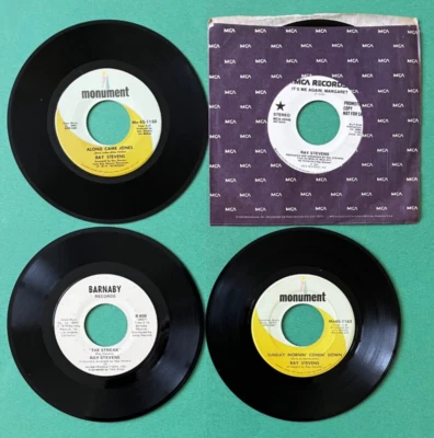 Lot Of 4 Ray Stevens -45RPM- The Streak, Along Came Jones It's Me Again Margaret - Image 1 of 4