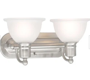 Progress Lighting P3162-09 Madison 2-Light Brushed Nickel Bath Vanity Light - Picture 1 of 10