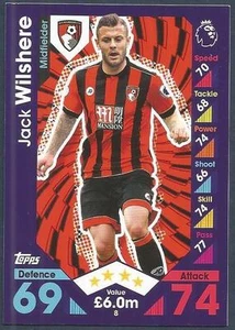 Topps Match Attax 2016-17 #008 - AFC Bournemouth - Jack Wilshere - Bild 1 von 1