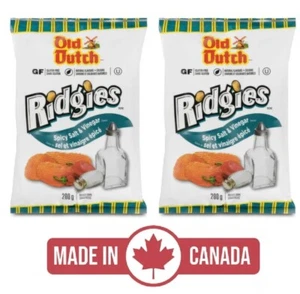 2-Pack Old Dutch Spicy Salt & Vinegar Ridgies Chips (235g) Canada Large Snacks - Picture 1 of 2