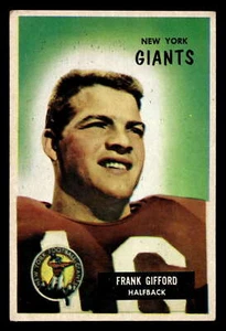 Bowman #7 Frank Gifford 1955 excelente + Gigantes de Nueva York - Imagen 1 de 2