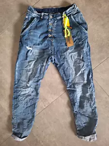 ITALY Melly&CO BOYFRIEND JEANS Baggy Gr.L MC-7191A JEANS Risse cool - Bild 1 von 5