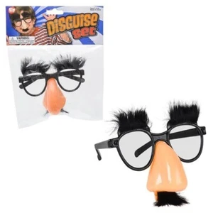 Child's Disguise Glasses - Kid's Size Groucho Glasses Nose Mustache Mask Face - Picture 1 of 5