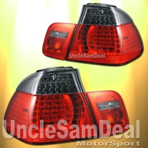 FOR BMW E46 3-SERIES 4DOOR SEDAN RED SMOKE LED TAIL LIGHTS WITH LED AMBER SIGNAL - Bild 1 von 2