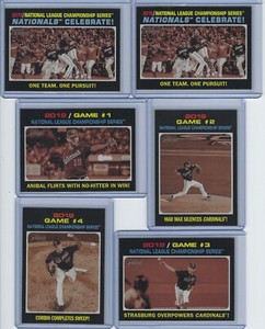(6x) Washington Nationals 2020 Topps Heritage Baseball NLCS Champs 5 Card Set +1