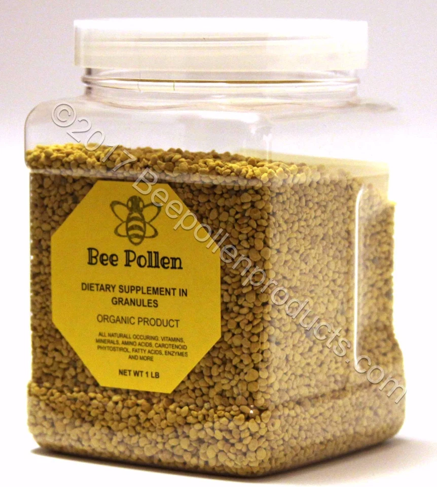 BEE POLLEN 100% 纯天然未加工生蜂花粉颗粒 1 磅 FDA 认证 — 第 1/1 张图片