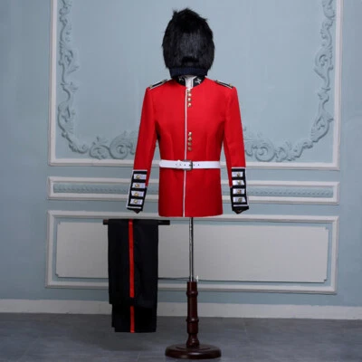British Uniform Royal Guard Soldier Costume Mens Fancy Dress Grenadier Tunic - Image 1 of 4