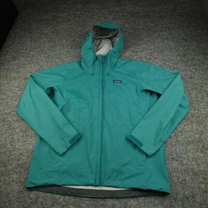 Patagonia Torrentshell 3L H2No Rain Jacket Mens Large Green Hooded Full Zip - Picture 1 of 12