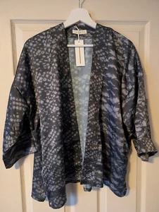 Women's Grey Pattern Kimono Top Tutti & Co One Size NWT New With Tags - Picture 1 of 4