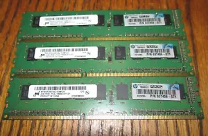 Lot 3 - 2GB Micron MT9KSF25672AZ-1G4M1ZG DDR3-1333 PC3L-10600E Memory HP-637458 - Picture 1 of 1