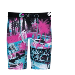Ethika Mens Boxer Brief | Spraycation 305, Boys size Small, Blue/pink, Miami NWT - Picture 1 of 9
