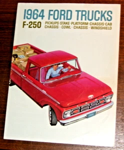 Camionetas Ford F-250 1964 camioneta, estaca, plataforma, folleto de chasis, catálogo de concesionarios - Imagen 1 de 4