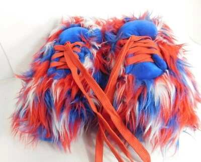 Rangers New York Sneaker Slippers aprox size 7 Fuzzy NHL NY - Image 1 of 4