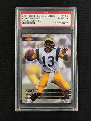 PSA 9 2000 Collector's Edge #144 Kurt Warner 未流通 /5000 名人堂公羊队 — 第 1/2 张图片
