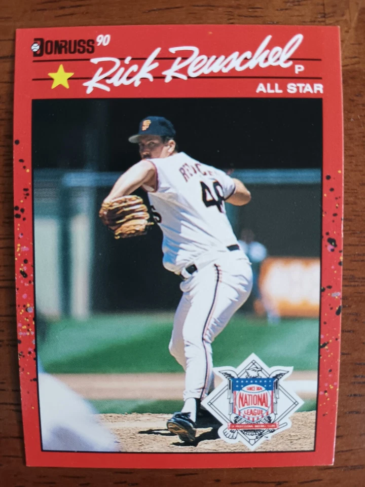 RICK REUSCHEL "ALL STAR" SAN FRANCISCO GIANTS 1990 DONRUSS BASEBALL CARD #663 - Image 1 of 1