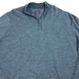 Maglione pullover XL UNTUCKit quarto zip lana merino grigio usato in ottime condizioni - Foto 1 di 4