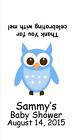 30 Owl Personalized Hershey Nugget Labels - Birthday - Baby Shower-Any Occasion