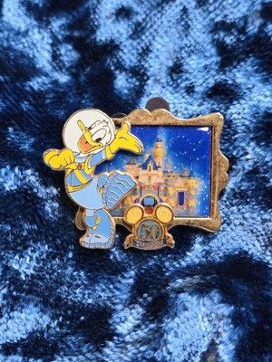 Disneyland Pin 50th Happiest Homecoming On Earth Donald Duck 2005 Frame Castle - Image 1 of 4