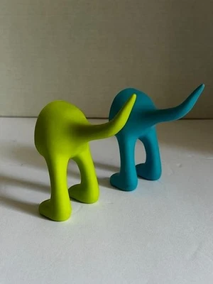 IKEA BASTIS GANCHO Cola de Perro Gancho de Pared Percha Abrigo GOMA 5"X2" Verde Azulado/Verde Foto 1 de 3