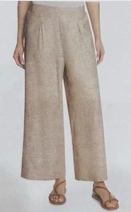 Ella Moss Ladies' Linen Blend Wide Leg Pant, Tan, Size Large - Picture 1 of 1