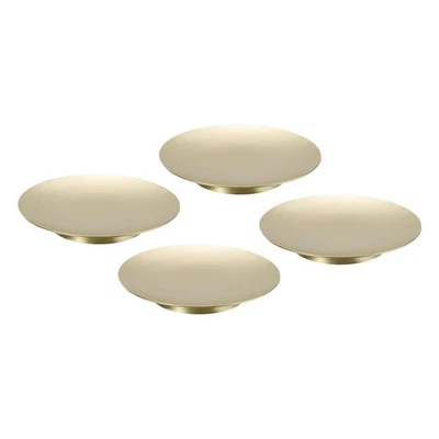 4pcs Candle Tray, Candle Plate Candle Holder Plate Round Candle Stand, Gold Tone Foto 1 de 4