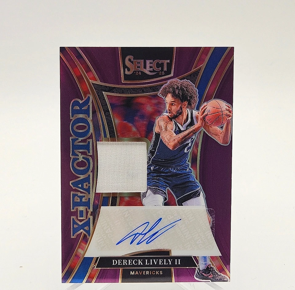 2023-24 Panini Select Dereck Lively X-Factor Patch Auto #XMS-LIV Purple /99 * - Image 1 of 2