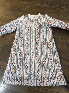 Vintage Lanz of Salzburg Quilted Zippered Housedress Cottagecore Eyelet Lace 2T - Picture 1 of 7