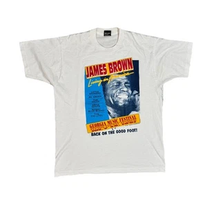 Camisa De Colección 1991 James Brown Living In America Tour Para Hombre XL Blanca Manga Corta - Imagen 1 de 6