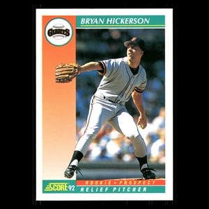 Tarjeta de béisbol Bryan Hickerson novato #750A 1992 puntuación de los Gigantes de San Francisco MLB - Imagen 1 de 3