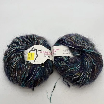Trendsetter Hilos Dune 41% Mohair/Acrílico/Viscosa/Nylon/Metal 4 Bolas 50g 90yd e Foto 1 de 4