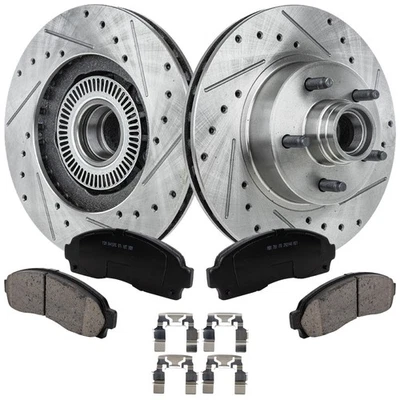 Brake Disc & Pad Kit For 03-11 Ford Ranger 03-07 Mazda B3000 Front LH RH Drilled - Image 1 of 4