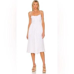 NWT! ASTR Ferreira linen midi DRESS MEDIUM - Picture 1 of 13