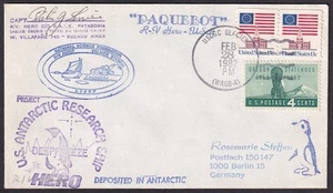 US POLAR SHIP 1982 signed cover USARP R/V HERO Operation Deep Freeze Paquebot - Picture 1 of 2