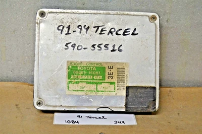 8966116081 丰田 Tercel 1991 - 1994 发动机控制单元 ECU 模块 原始设备制造商 10B4 347  — 第 1/3 张图片
