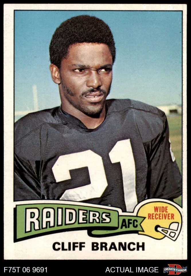 1975 Topps #524 Cliff Branch Raiders RC HOF Colorado 6 - EX/MT - Image 1 of 1