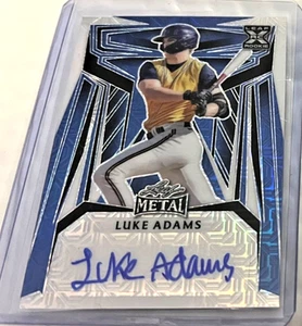 LUKE ADAMS  2023 LEAF METAL BLUE MOJO PRIZM  3/6 BREWERS - Picture 1 of 2